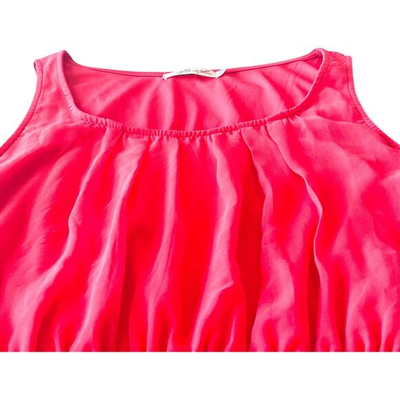 LIBERTY LOVE SLEEVELESS SCOOP NECK ELASTIC WAIST MAXI DRESS, WOMENS, 3XL, PINK - Picture 6 of 12